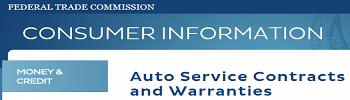 FTC Consumer Information - Auto Service Contracts & Warranties